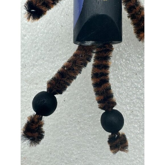 Vintage Department 56 Set of Two Halloween Ornaments Wood and Pipe Cleaners - Picture 3 of 6